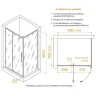 Душевой уголок RGW Classic CL-046B 100x80 350904608-24 профиль Черный матовый стекло матовое-сатинат