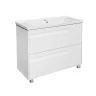 Тумба с раковиной Azario Элегия 100/2H CS00106427 цвет Белый матовый