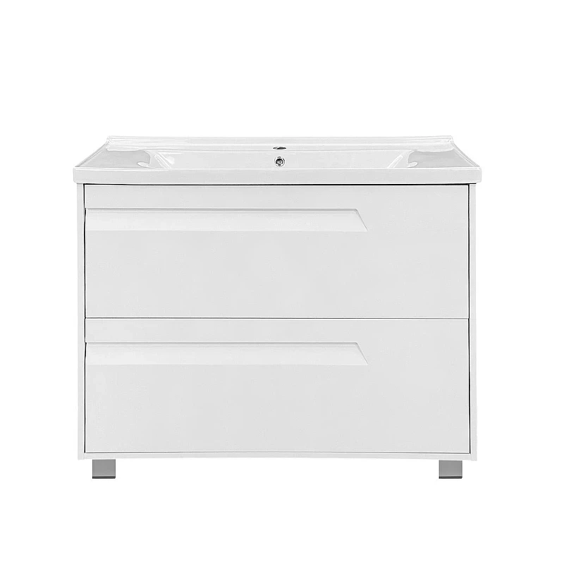 Тумба с раковиной Azario Элегия 100/2H CS00106427 цвет Белый матовый