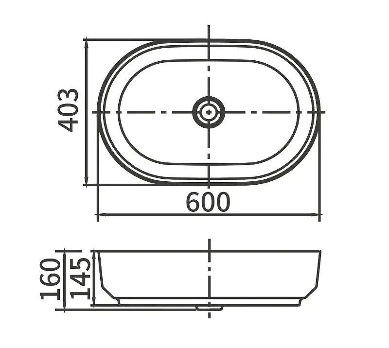 Раковина-чаша Arrow 60 AP41025D цвет Белый глянец