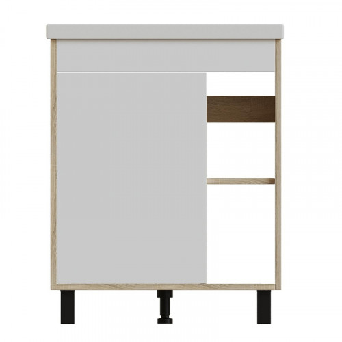 Тумба под раковину Mixline Милтон 70 557620 цвет Дуб сонома Белый