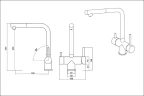 Смеситель для кухни Emar Steel ЕСВ 7017 цвет Хром