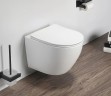 Комплект унитаза SantiLine SL-5005 с инсталляцией Grohe Rapid SL 38721001 с сиденьем Микролифт и клавишей смыва Хром фаянс подвесной