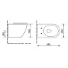 Комплект унитаза SantiLine SL-5005 с инсталляцией Grohe Rapid SL 38721001 с сиденьем Микролифт и клавишей смыва Хром фаянс подвесной
