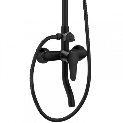 Душевая система Orange OneLife P01-911b Черная матовая нержавеющая сталь на стену