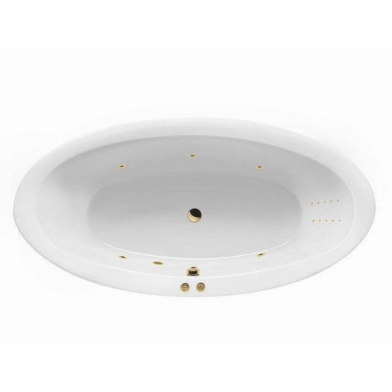 Акриловая ванна Excellent Lumina 190x95 WAEX.LUM19.LINENANO.GL цвет Белый с гидромассажем форсунки Золото