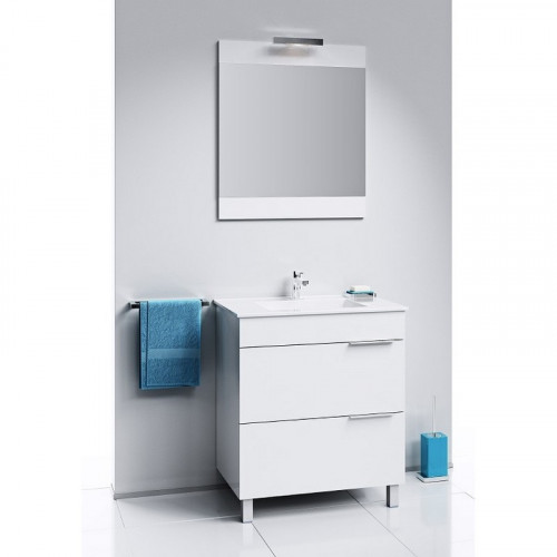 Тумба под раковину Aqwella Бриг 75 Br.01.07/2/W Белый МДФ / ЛДСП