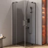 Душевой уголок Cezares Slider 80x80 SLIDER-A-2-70/80-GRIGIO-GM профиль Оружейная сталь стекло серое