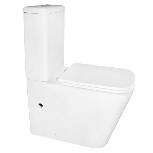 Унитаз компакт Azario Etereo Торнадо AZ-8203 цвет Белый с бачком и сиденьем Микролифт
