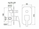 Смеситель для душа Cezares Olimp VDIM-L OLIMP-VDIM-02-L Бронза латунь встраиваемый