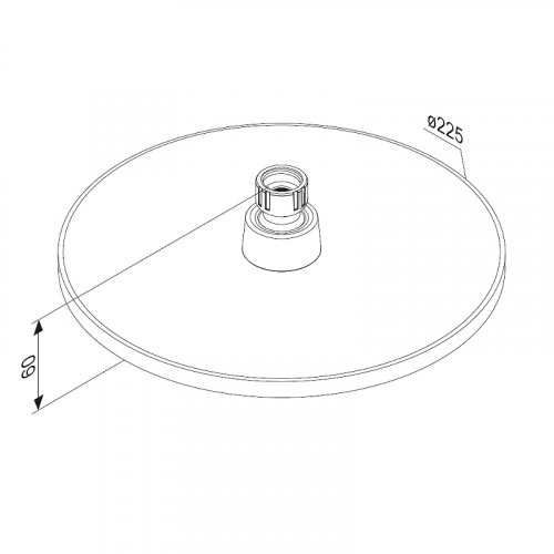 Верхний душ Damixa Jupiter 977050300 Черный матовый пластик