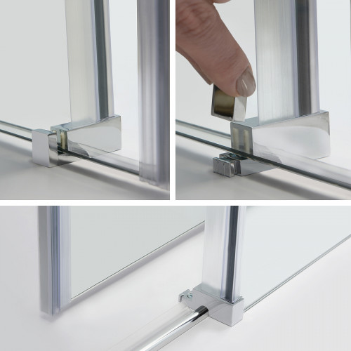 Душевая дверь WasserKRAFT Dinkel 140 58R31 профиль Хром стекло прозрачное