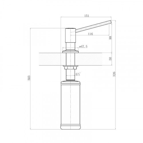 Дозатор для моющего средства Florentina Марко 707.728.0000.501C цвет Нуар классик