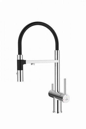 Смеситель для кухни Rose R958 цвет Хром Черный