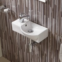 Раковина WeltWasser Aisbach 7940 GL-WT L 40 10000008686 Белая глянцевая фаянс подвесная
