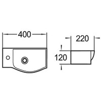 Раковина WeltWasser Aisbach 7940 GL-WT L 40 10000008686 Белая глянцевая фаянс подвесная