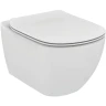 Комплект унитаза с инсталляцией Ideal Standard Tesi Aqua Blade TT00002/459AW с сиденьем Микролифт и Белой матовой клавишей смыва фарфор подвесной
