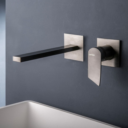 Смеситель для раковины Gattoni Soffio 8139/81DS Темный никель шлифованный