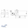 Смеситель для ванны Ceruttispa Овидио (Ovidio) VXLMB CT12086 12086 цвет Черный матовый