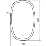 Зеркало Comforty Космея 50 00-00005260 с подсветкой с сенсорным выключателем стекло