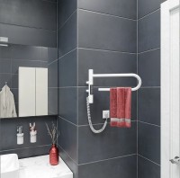 Электрический полотенцесушитель Vincea 39х25 VTD-1P1WE Белый нержавеющая сталь