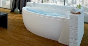 Акриловая ванна Aquatek Бетта 170x97 R BET170-0000009 с гидромассажем с фронтальной панелью с каркасом (разборный) со слив-переливом