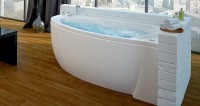 Акриловая ванна Aquatek Бетта 170x97 R BET170-0000009 с гидромассажем с фронтальной панелью с каркасом (разборный) со слив-переливом