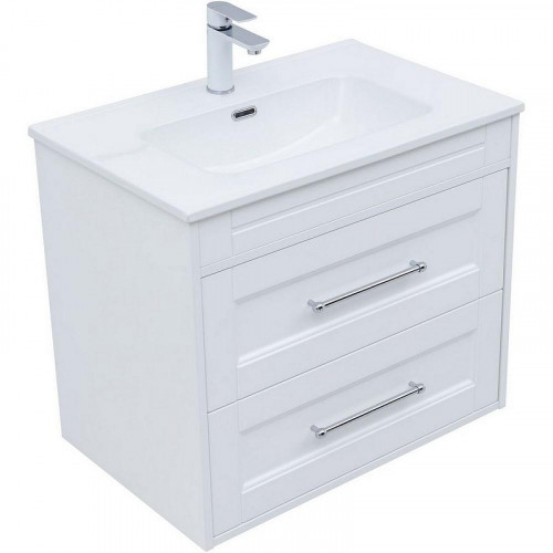 Тумба под раковину Aquanet Бостон New 70 339599 подвесная Белый сатин