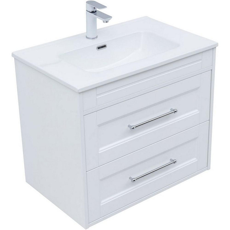 Тумба под раковину Aquanet Бостон New 70 339599 подвесная Белый сатин