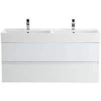 Тумба с раковиной Cezares Molveno 46 120 MOLVENO 46-120-2C-SO-2-BG+120 CZR-8070-120-2 подвесная Bianco Ghiaccio