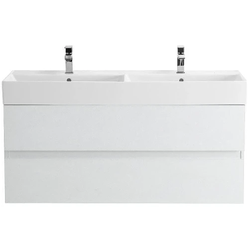 Тумба с раковиной Cezares Molveno 46 120 MOLVENO 46-120-2C-SO-2-BG+120 CZR-8070-120-2 подвесная Bianco Ghiaccio