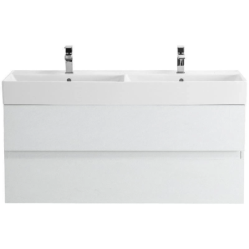 Тумба с раковиной Cezares Molveno 46 120 MOLVENO 46-120-2C-SO-2-BG+120 CZR-8070-120-2 подвесная Bianco Ghiaccio