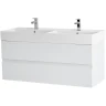 Тумба с раковиной Cezares Molveno 46 120 MOLVENO 46-120-2C-SO-2-BG+120 CZR-8070-120-2 подвесная Bianco Ghiaccio