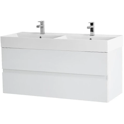 Тумба с раковиной Cezares Molveno 46 120 MOLVENO 46-120-2C-SO-2-BG+120 CZR-8070-120-2 подвесная Bianco Ghiaccio