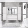 Тумба с раковиной Cezares Molveno 46 120 MOLVENO 46-120-2C-SO-2-BG+120 CZR-8070-120-2 подвесная Bianco Ghiaccio