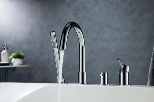 Смеситель на борт ванны Aquatek Европа AQ1348CR Хром латунь