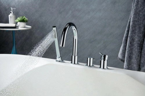 Смеситель на борт ванны Aquatek Европа AQ1348CR Хром латунь