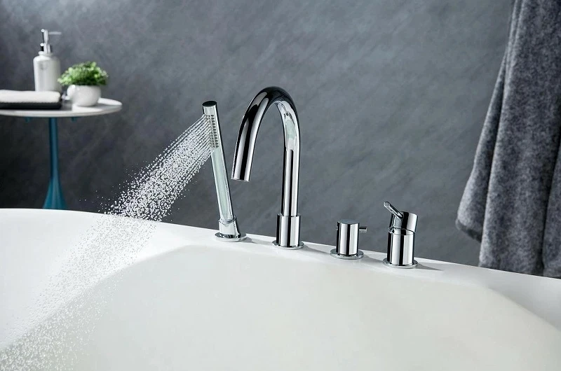 Смеситель на борт ванны Aquatek Европа AQ1348CR Хром латунь