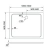 Душевой поддон из искусственного камня Veconi Tezeo 120x80 TZ09-12080PR-01-19C3 Белый