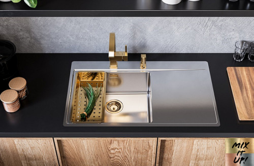 Кухонная мойка Alveus Pure 40L KMB-90 790x525 1103610 Брашированная сталь нержавеющая сталь встраиваемый