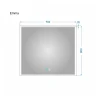 Зеркало Alavann Emma 90 ALV0066006 с подсветкой цвет Белый с сенсорным выключателем и подогревом