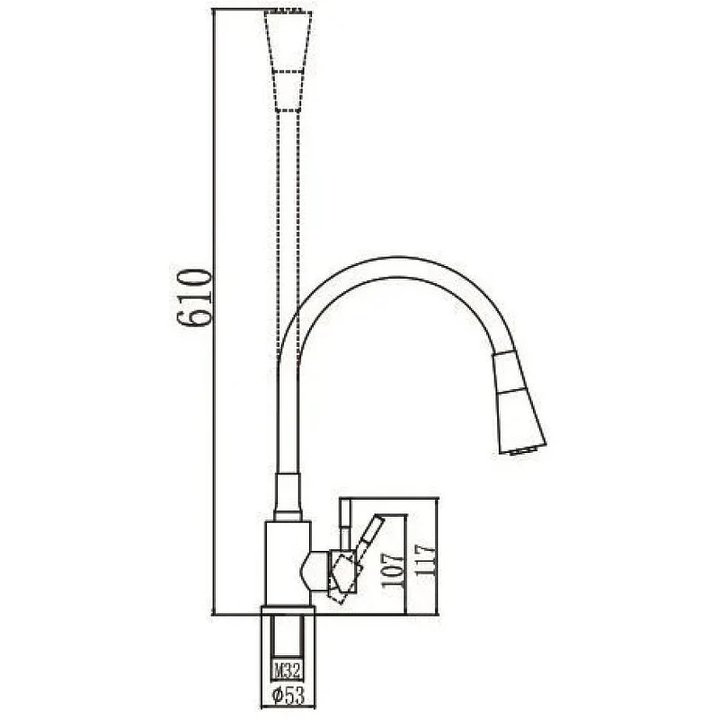 Смеситель для кухни Savol S-3002AM12 цвет Хром Бежевый