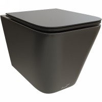 Унитаз Ceruttispa Maiella Aria MB CT9163 подвесной Черный матовый с сиденьем Микролифт фарфор подвесной
