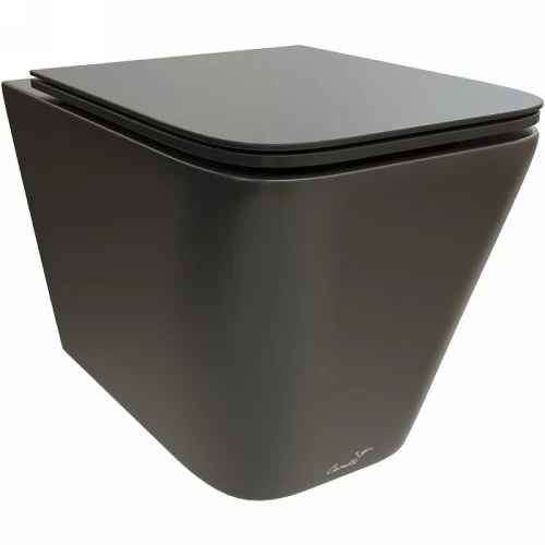 Унитаз Ceruttispa Maiella Aria MB CT9163 подвесной Черный матовый с сиденьем Микролифт фарфор подвесной