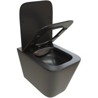 Унитаз Ceruttispa Maiella Aria MB CT9163 подвесной Черный матовый с сиденьем Микролифт фарфор подвесной