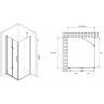 Душевой уголок Abber Zart 100x90 AG08100P-S91 профиль Хром стекло прозрачное