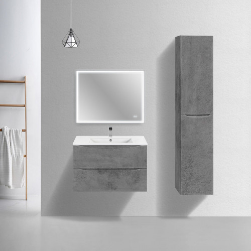 Тумба под раковину Vincea Mia Slim 80 VMC-2MC800S1BT подвесная Beton МДФ / ЛДСП