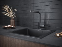 Смеситель для кухни Paulmark Honner Ho212018-418 Черный металлик