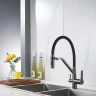 Смеситель для кухни Shevanik S278T цвет Оружейная сталь Черный