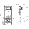 Комплект унитаза с инсталляцией WeltWasser AMBERG 506 + GELBACH 043 MT-WT + AMBERG RD-MT CR 10000011903 цвет Белый матовый с сиденьем Микролифт и клавишей смыва цвет Хром матовый